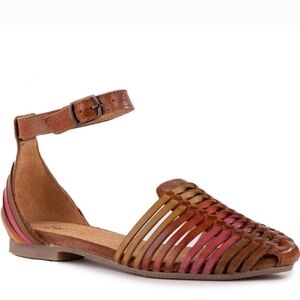 Seychelles Bits n’ Pieces Strappy Ankle Woven Flats NWT Size 7.5